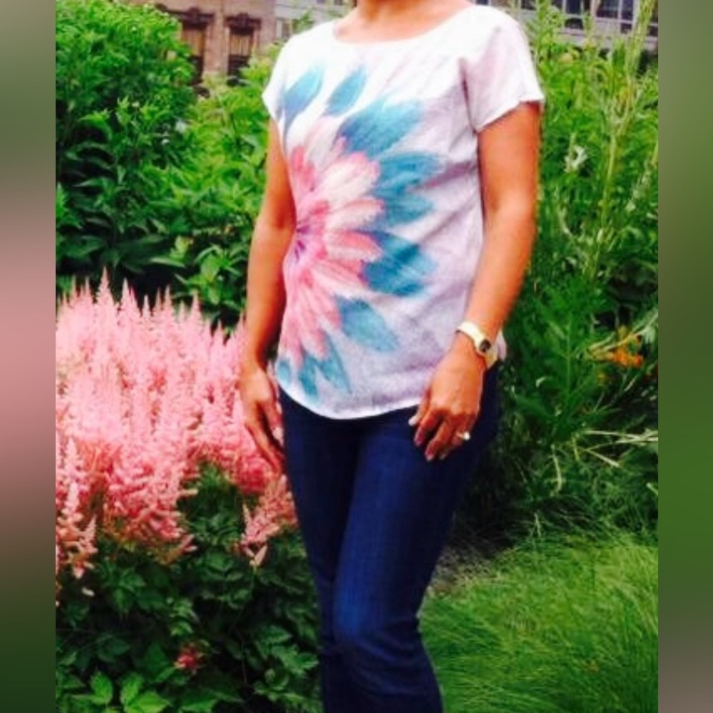 Vibrant Floral Women's Blouse